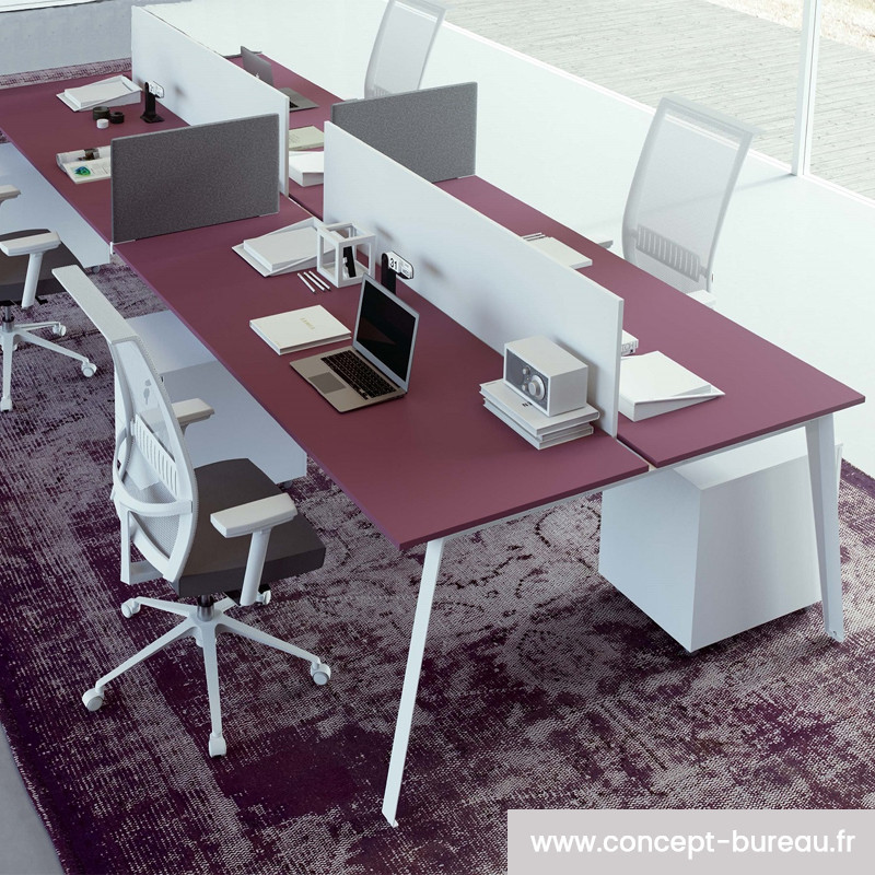Bureau bench pour 4 personnes DANJOUX Bureau bench pour 4 personnes DANJOUX