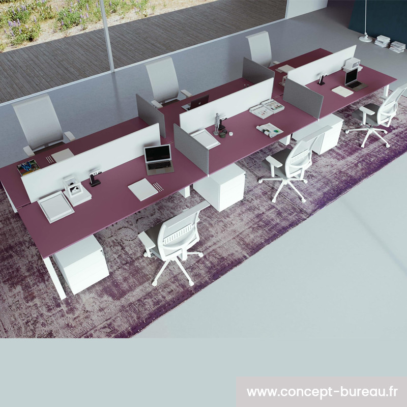 Bureau bench 6 personnes Bureau bench 6 personnes