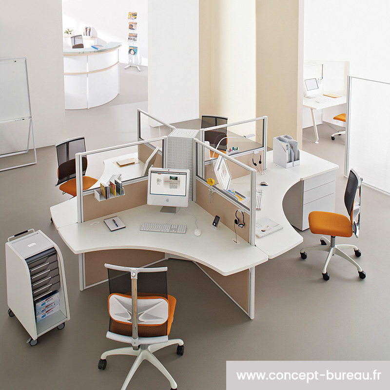 Bureau pour 2 & 4 postes de travail