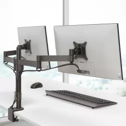 Support écran PC ou TV - pour table de travail - fixation par