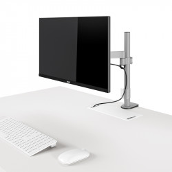 HILLPORT Support Écran PC Blanc Moniteur Bras Simple de 17 à 34