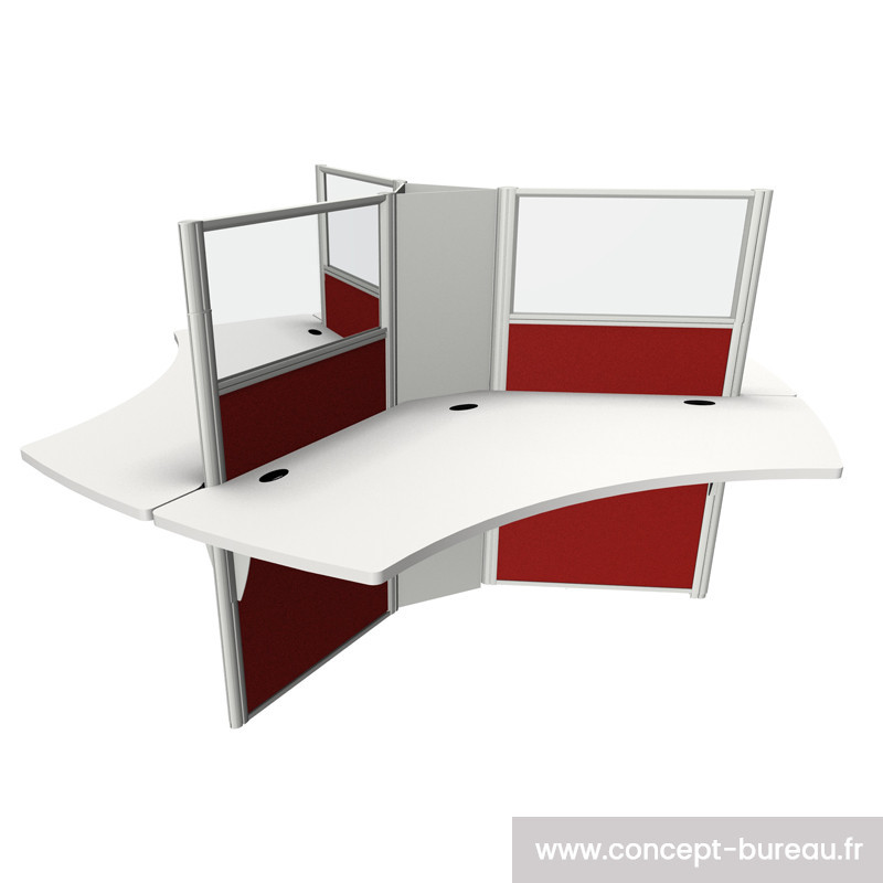 Bureau pour call center 3 personnes