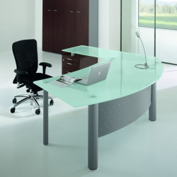 Bureau de direction moderne en verre