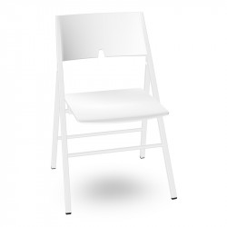 Chaise pliante design AXA blanche 136kg