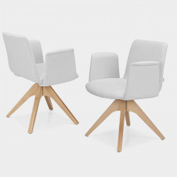 Fauteuil d'accueil design en bois