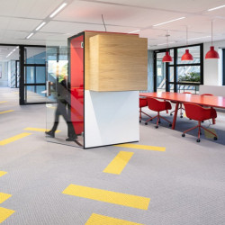 Cabine acoustique de bureau rouge