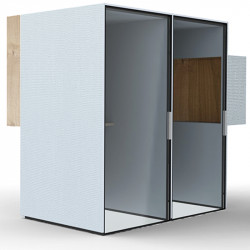 Double cabine acoustique de bureau