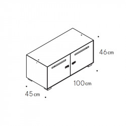 Casier de bureau avec 2 cases - LOCK