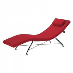 Chaise longue rouge