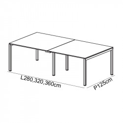 Table de réunion pour 10-12 personnes - QUATRO