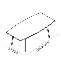 Table de réunion forme tonneau - CHAPIER