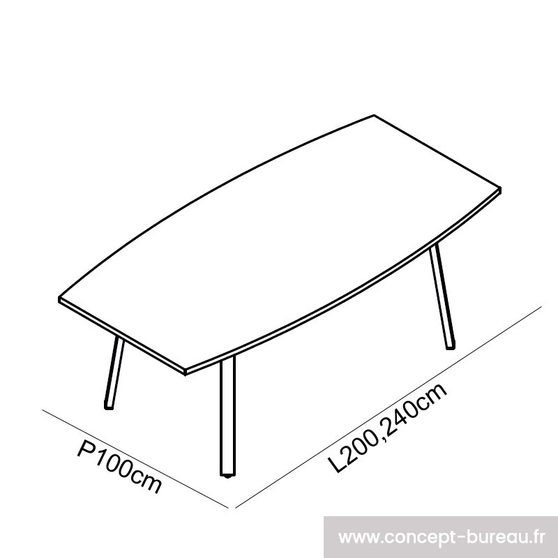 table de réunion design forme tonneau CHAPIER