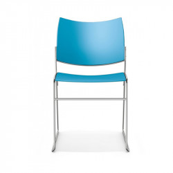 Chaise polypro empilable bleu azur