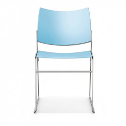 Chaise en polypro empilable coloris bleu