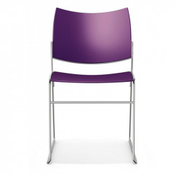 Chaise polypro empilable coloris violet