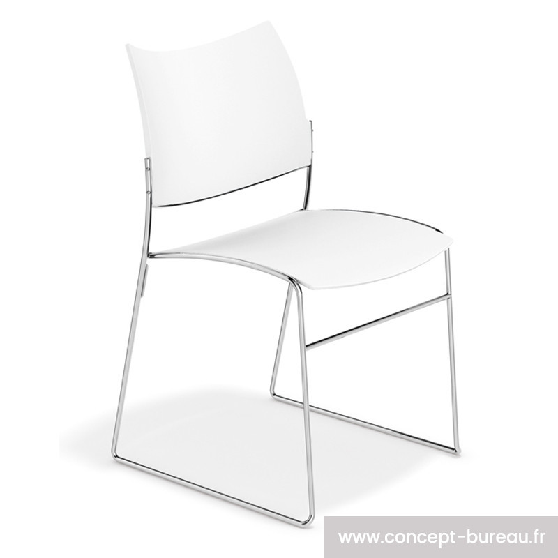 Chaise polypro empilable coloris blanc Chaise polypro empilable coloris blanc