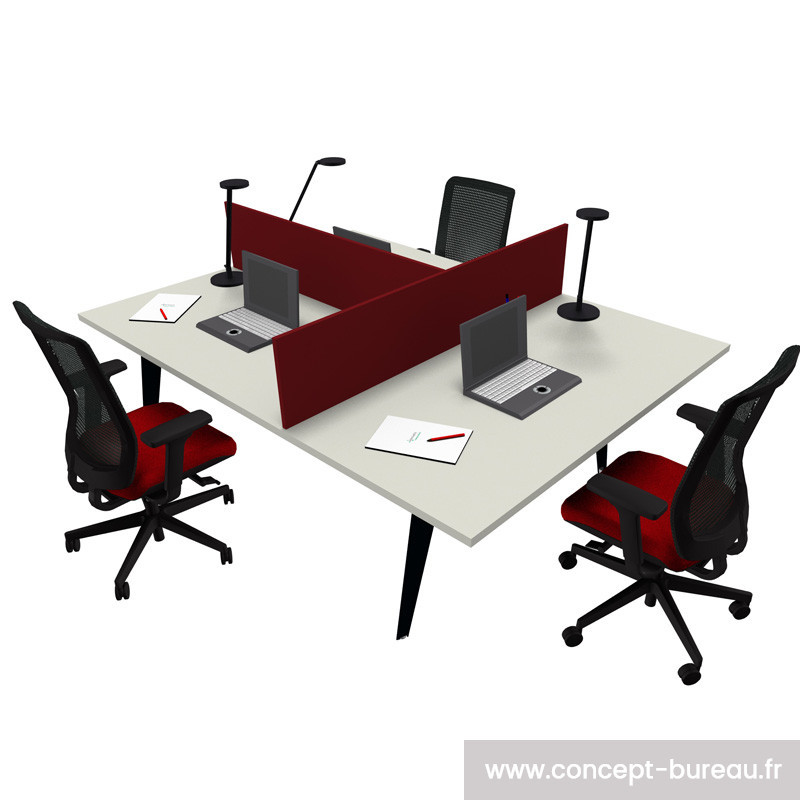 Bureau bench 3 personnes design DRALET Bureau bench 3 personnes design DRALET