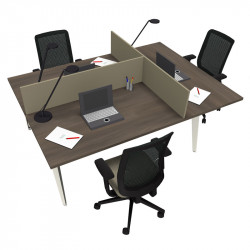 Bureau bench 3 personnes design DRALET