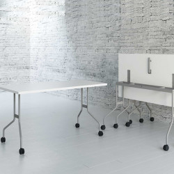 Table plateau rabattable sur roulettes