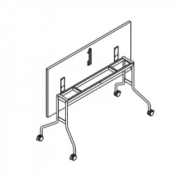 Table de réunion rabattable et sur roulettes- SELFIE
