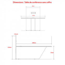 Table de conférence multimédia version basse - VIZIO