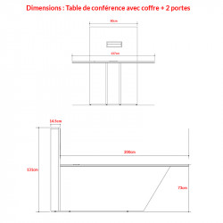 Table de conférence multimédia version basse - VIZIO