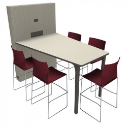 Table de visioconférence pour 5 personnes