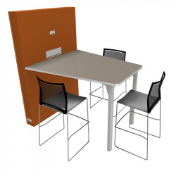 Table de réunion connectée pour 3 personnes