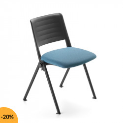 Chaise empilable assise tapissé SUKI