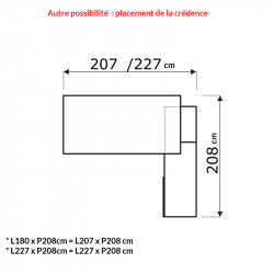 Bureau de direction haut de gamme avec crédence - OLI