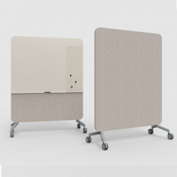 Cloison mobile acoustique et magnétique GLASS