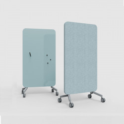 Cloison mobile acoustique et magnétique L100 coloris bleu