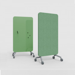 Cloison mobile acoustique et magnétique L100 coloris vert