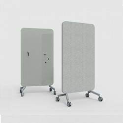 Cloison mobile acoustique et magnétique L100 coloris gris foncé