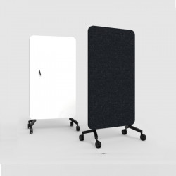 Cloison mobile acoustique et magnétique L100 coloris noir