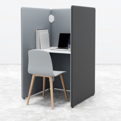 Bureau avec cloisons acoustiques