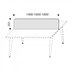 Cloison acoustique pour bureau bench DRALET