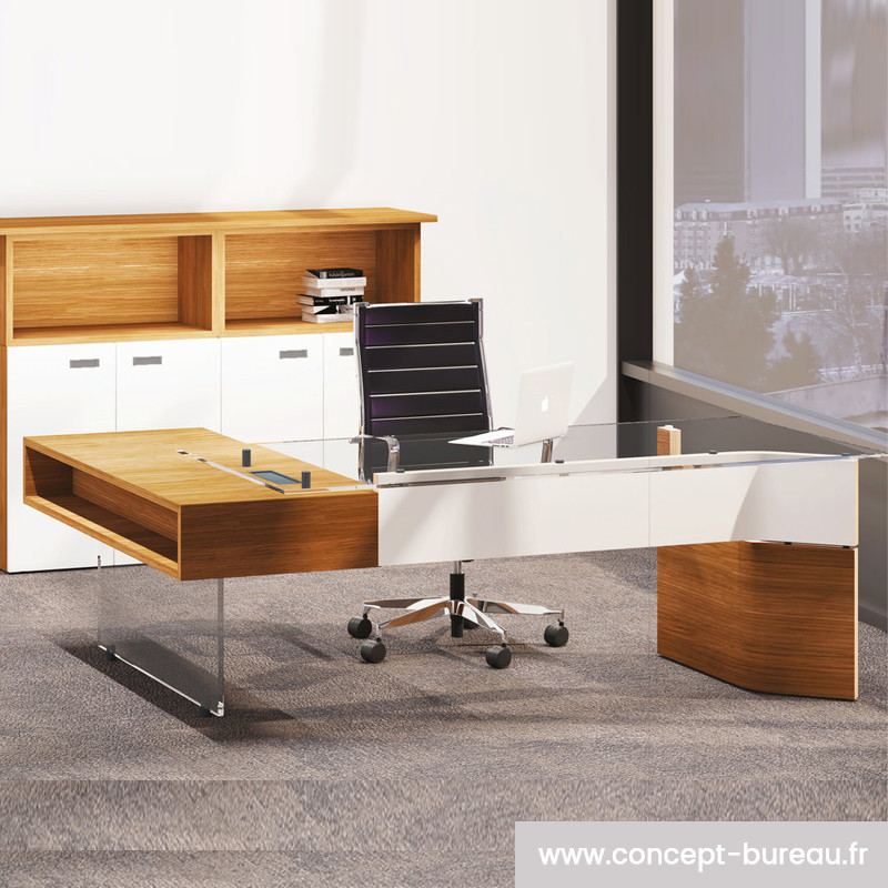 Bureau de direction en verre design