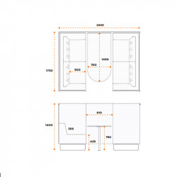 Cabine acoustique pour 4 personnes - YOG