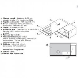 Bureau de direction réglable - NEWTON