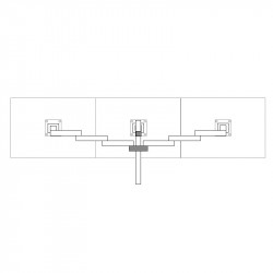 Support écran pour portique 3ème niveau - Aménagement de bureau