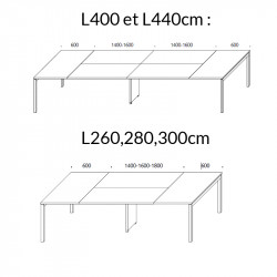 Grande table de réunion 10-16 personnes - ALGIE