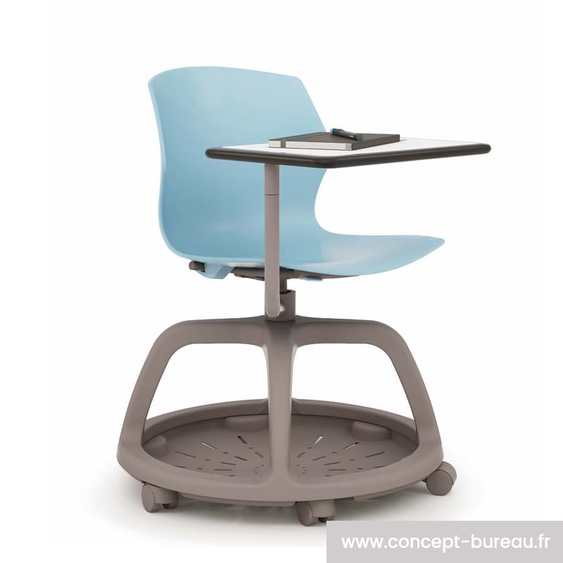 Chaise avec tablette pivotante 360° Chaise avec tablette pivotante 360°