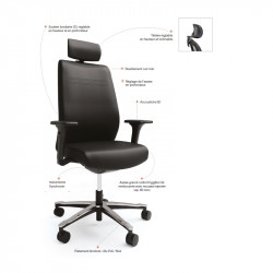 fauteuil de direction ergonomique