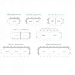 Dimensions table de conférence MONTIGNY