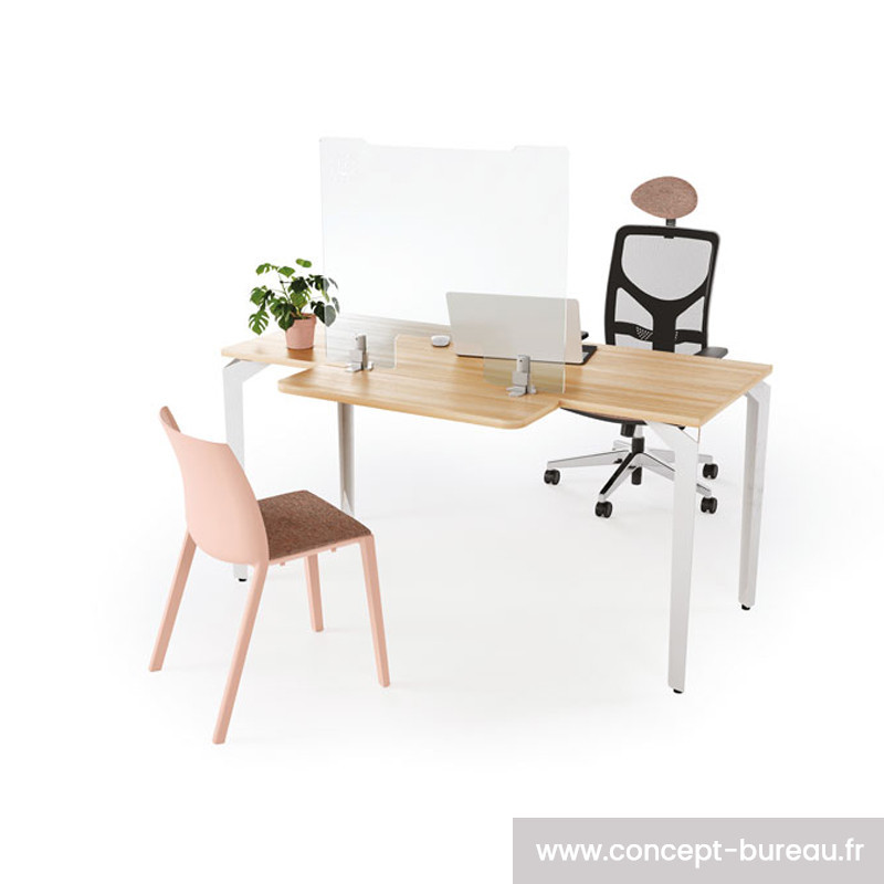 Tablette d'accueil avec protection covid19 Tablette d'accueil avec protection covid19