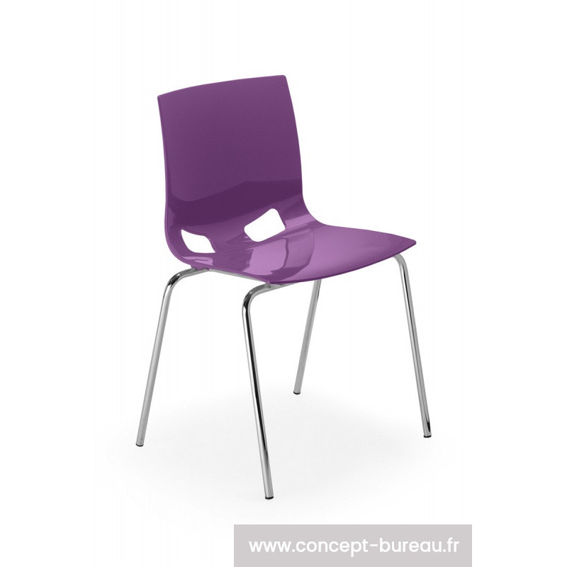 Chaise polypro GLOSSY - Le lot de 4 Chaise polypro GLOSSY - Le lot de 4