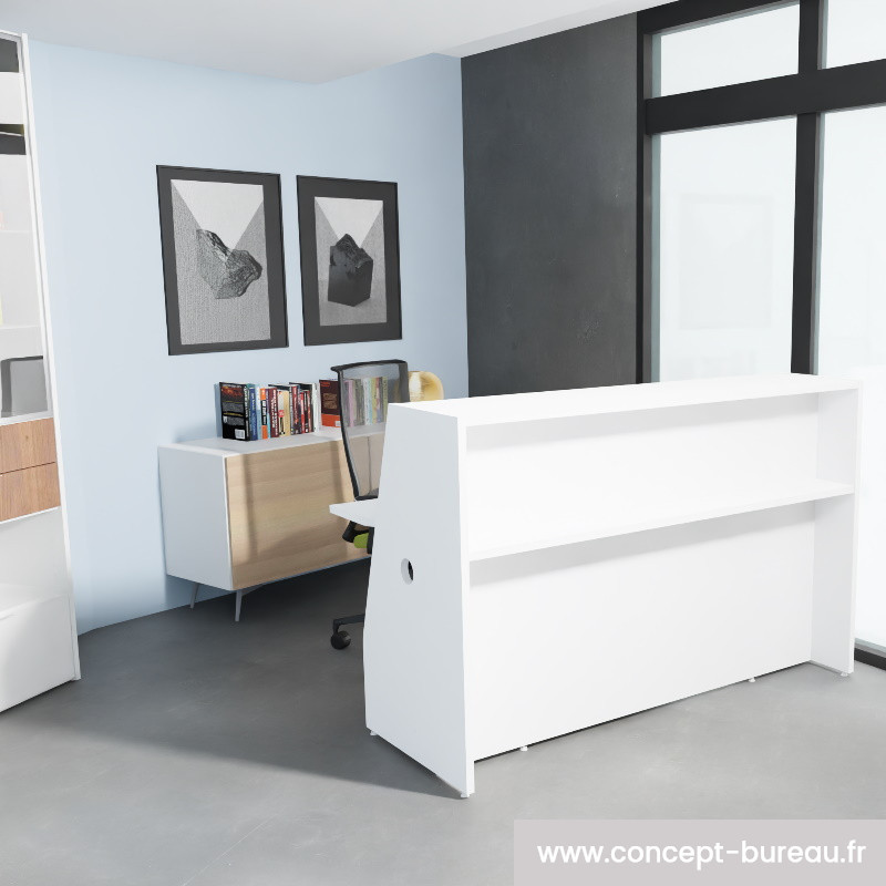 Bureau simple blanc, pas cher et individuel 