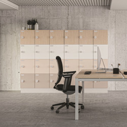 Casier interne pour bureau partagé - En carton bleu - ON RANGE TOUT