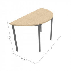 Table demi-lune modulaire